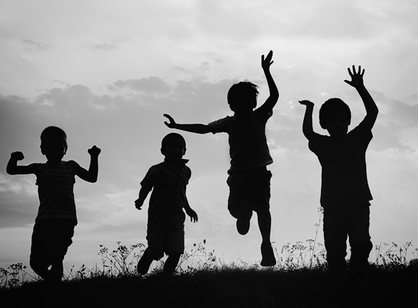 Children jumping